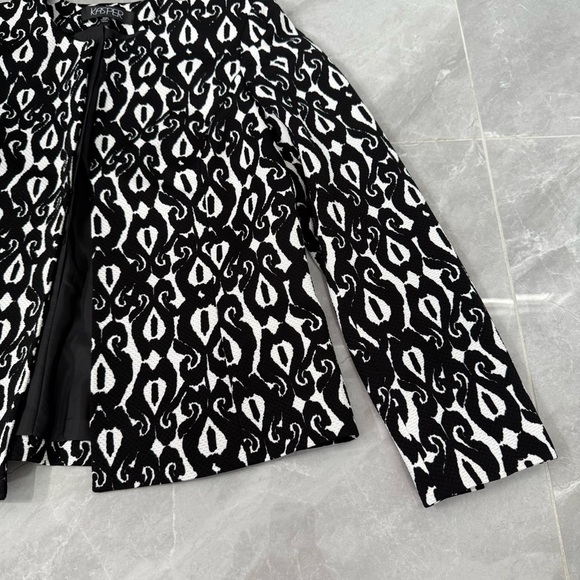 Women’s Kasper Open Front Patterned Long Sleeve Blazer Jacket Size 10P - Picture 6 of 16